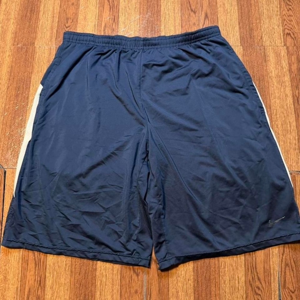 Nike Blue Striped Vintage Retro Tech Sportswear Running Train Shorts Medium